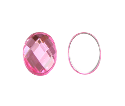 Acrilico K1029 oval plano 6x8mm light rose 26 x und