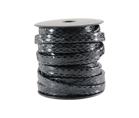 Cuero plano sintetico 10x4mm negro 1 x rollo 5m