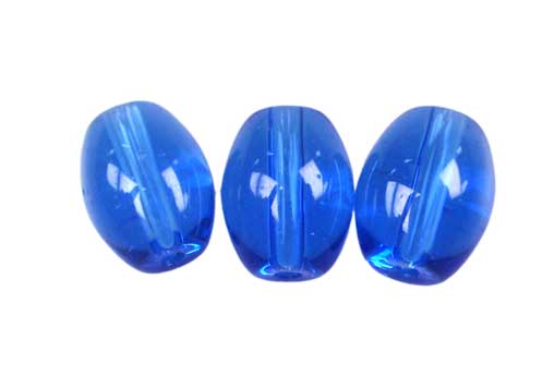 Vidrio hindu 11030 6x8mm oval 2 azul rey x und