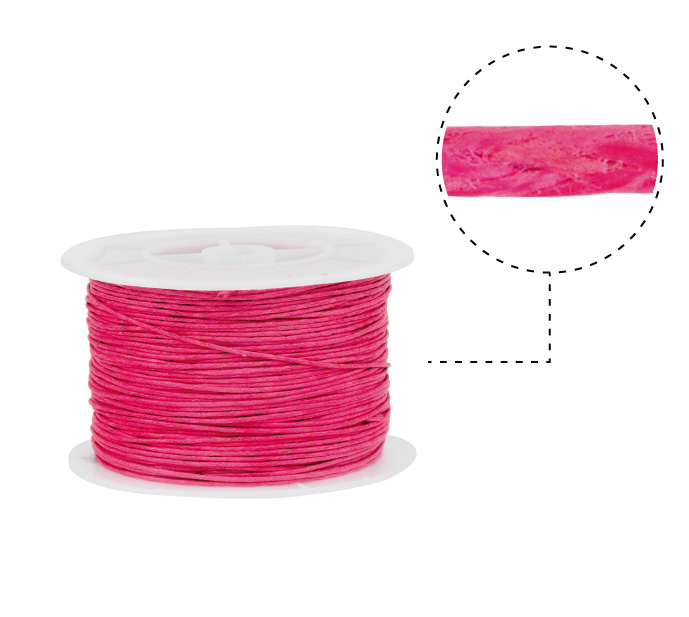 Cordon encerado 1mm 146 fucshia rollo x 100m