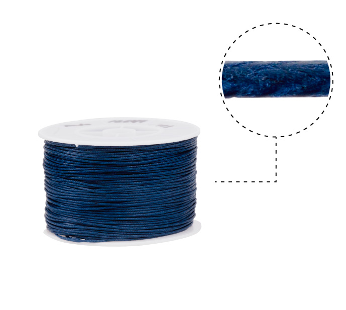 Cordon encerado 1mm 223 azul rey rollo x 90m