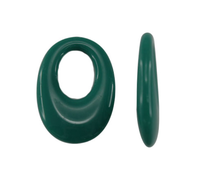 Acrilico S-1479 oval verde petroleo 2 33x22mm x und