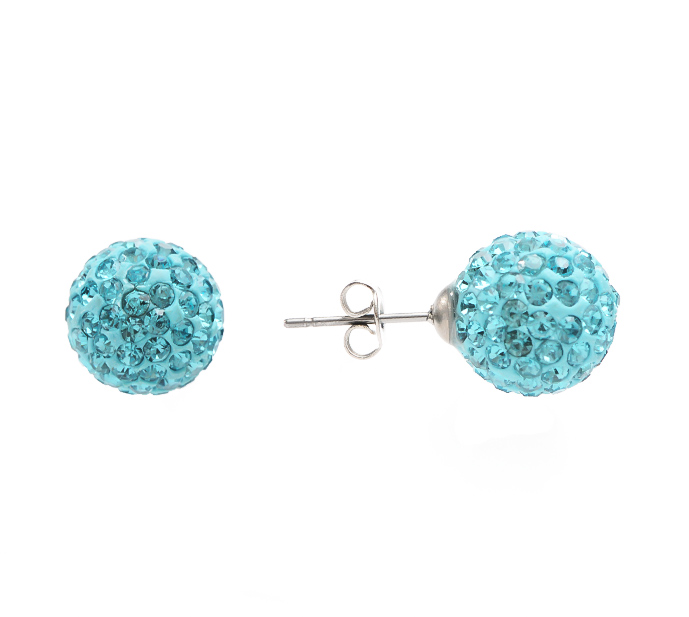 Topos bola de fuego 12mm/SS aquamarine x par