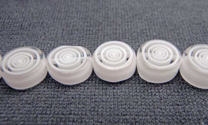 Sarta redonda plana 8mm #78 blanco x 50 unds