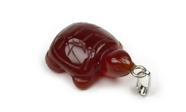 20mm turtle red agate