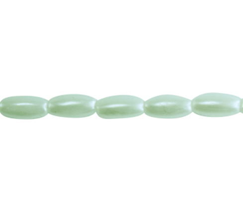 Sarta perla rice 6x12mm verde x 135unds