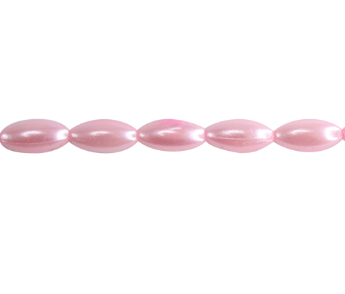 Sarta perla rice 6x12mm rosa x 135 und