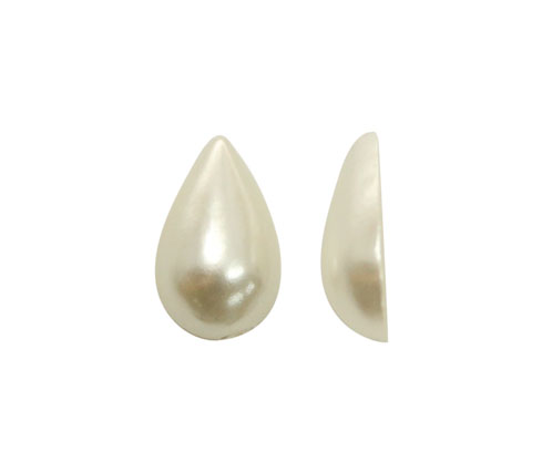 Perla sintetica drop plana back 1H 8x13mm cream A-03 x u