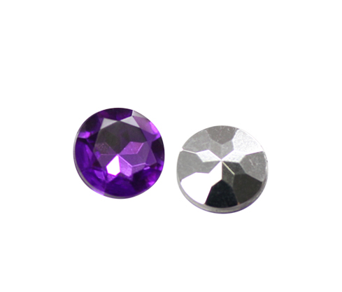 Acrilico K1035 redondo con cono 8mm purple velvet 5 x und