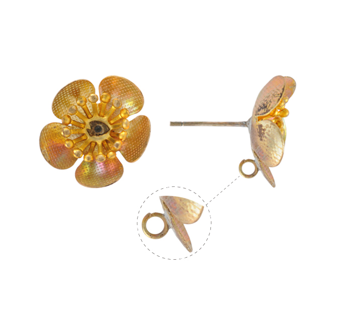 Aretes flor 163-A20 16mm/R x par