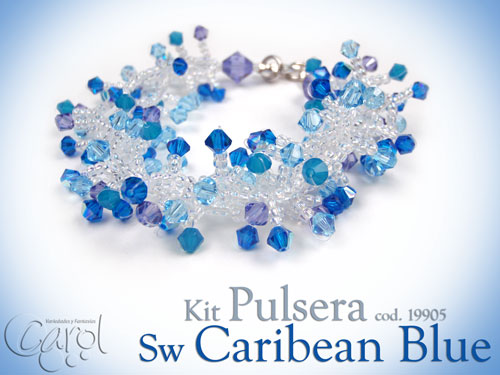 Kit pulsera swarovski cariben blue x und