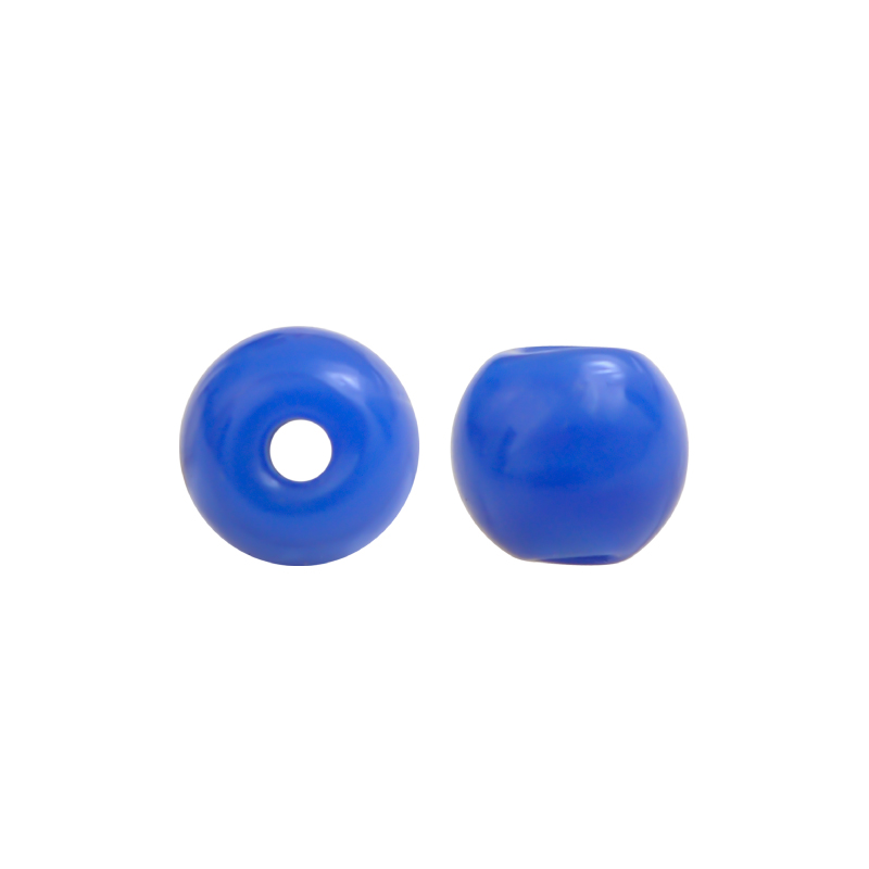 Vidrio hindu 6mm redondo azul 015 frosted x und