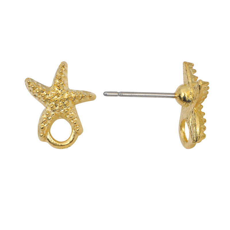 Topo starfish 12x9mm/Golfi x par