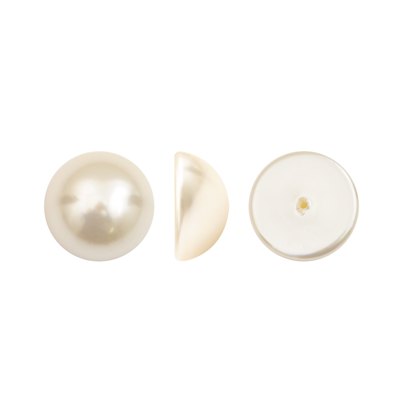 Perla sintetica plana back 1H 22mm cream A03 x und