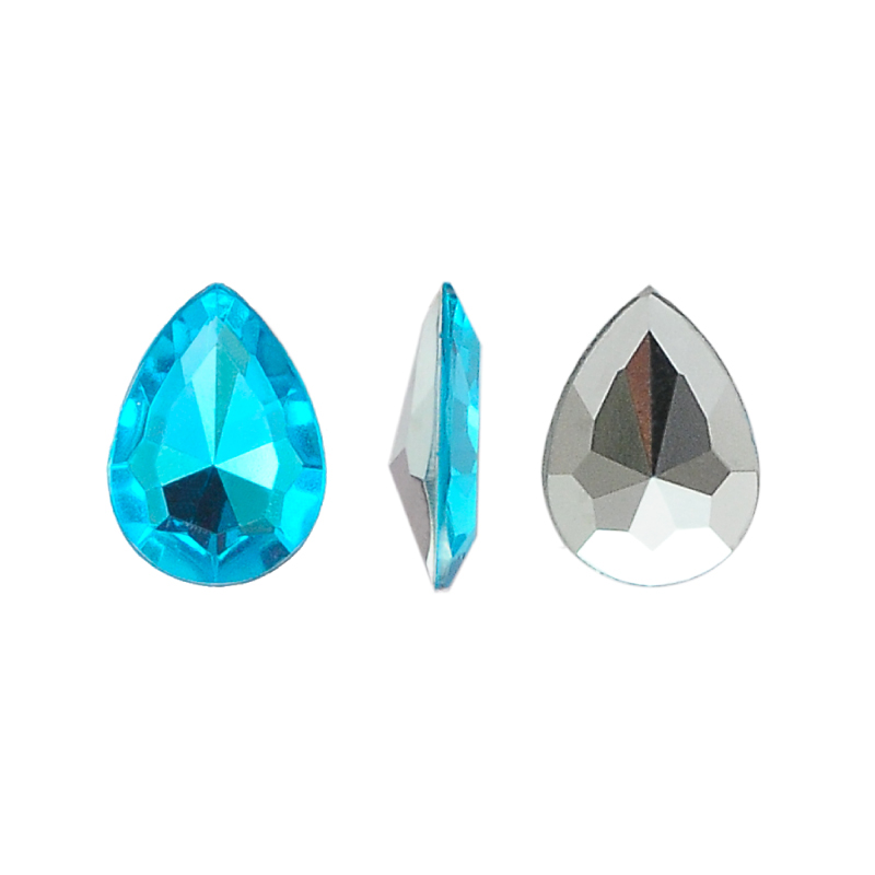 Acrilico K1017 gota con cono 10x14mm aquamarine 25 x und