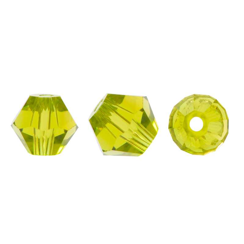 Rombo bicone 6mm 422 olivine x 24unds