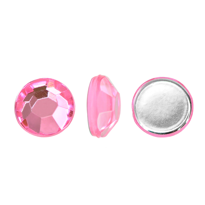 Acrilico K1007 redondo plano 5mm light rose 26 x und