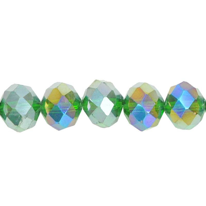 Murano rondela facetada 10mm emerald 7AB x 70unds