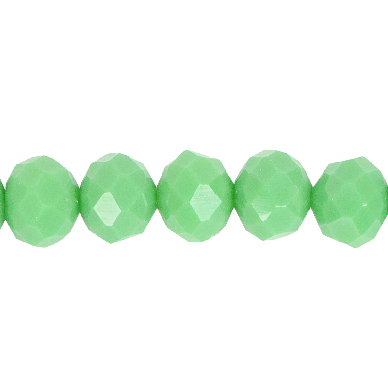 Murano rondela facetada 10mm verde 63-1 x 69unds