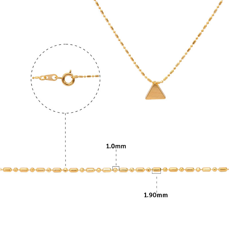 Cadena golfi dije triangulo 1.0x1.90mm/DC/42cm x und