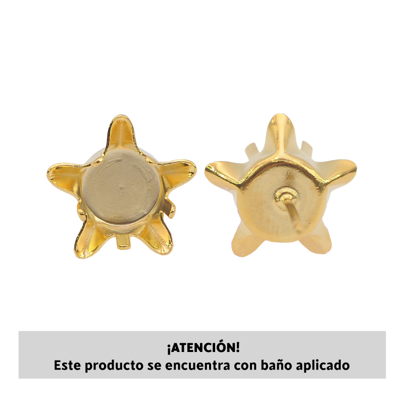 4745DE setting arete 10mm/Golfi estrella x 2unds