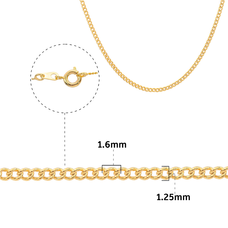 Cadena golfi 130S/1.25x1.6mm/45cm x und