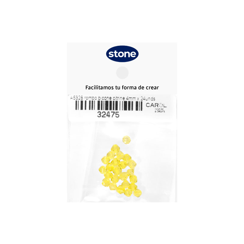 A5328 rombo bicone citrine 4mm x 24unds