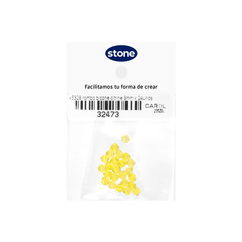 A5328 rombo bicone citrine 3mm x 24unds