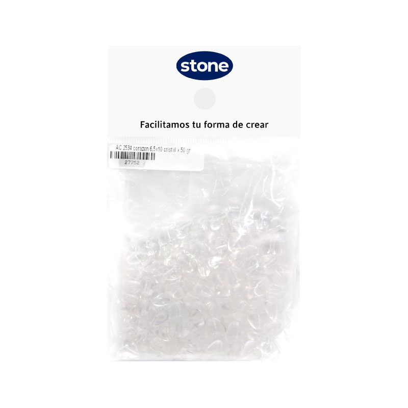 Acrilico 2534 corazon 6.5x10 cristal x 50 gr