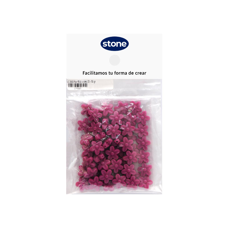 Acrilico 2600 flor 15x8 violeta 33 x 50 gr