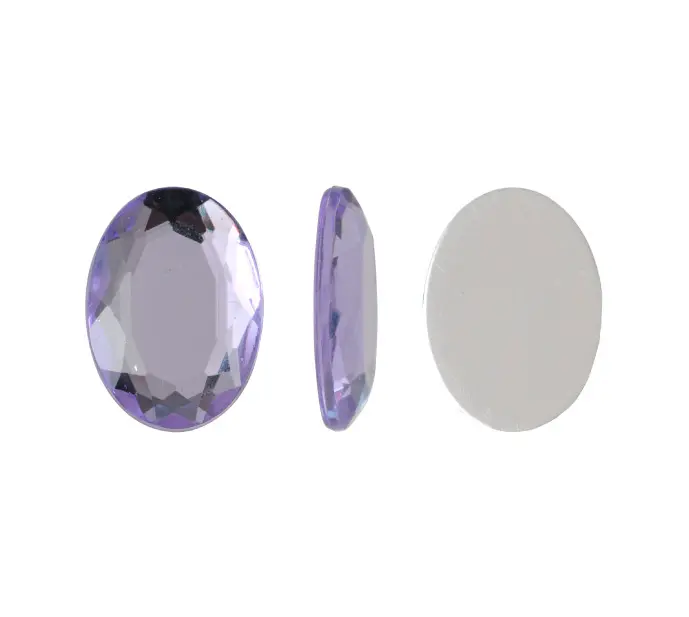 Acrilico K1023 oval plano 13x18mm violet 9 x und