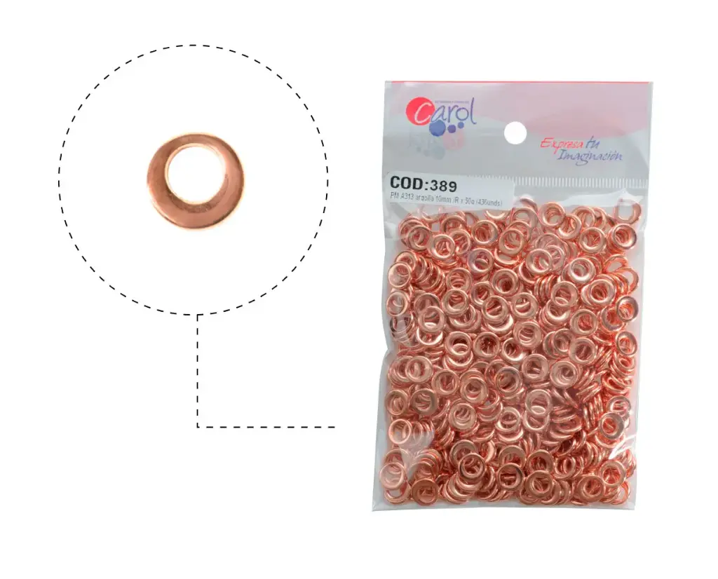 Plastimetal A313 argolla 10mm /R x 50g (436unds)