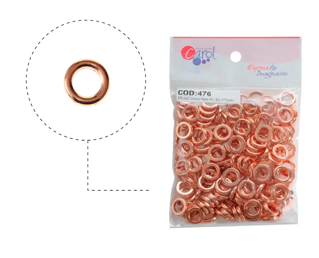 Plastimetal A007 argolla 14mm /R x 50g (177unds)