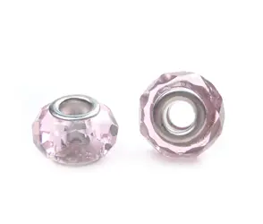 Pandora 9x14mm facetada rose 18 x und