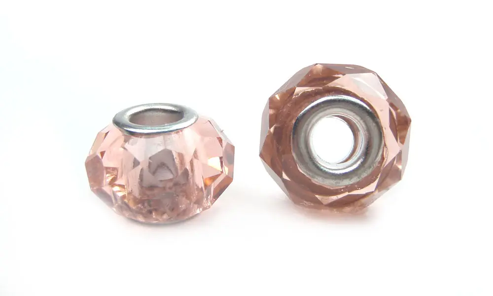 Pandora 9x14mm facetada lt peach 17 x und