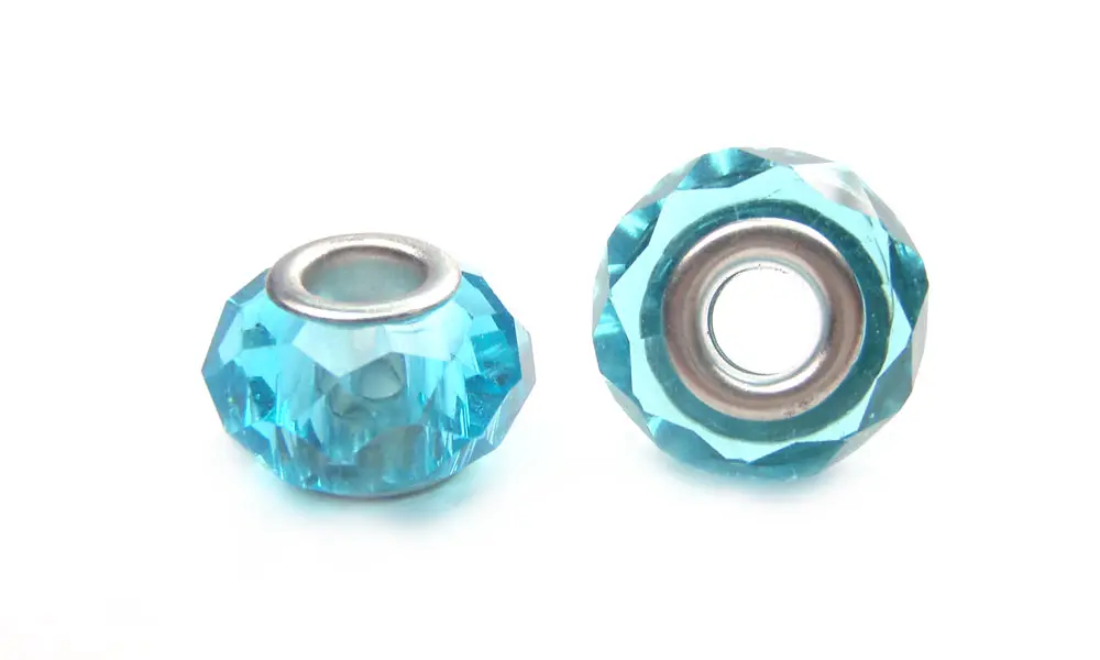 Pandora 9x14mm facetada aqua 32 x und