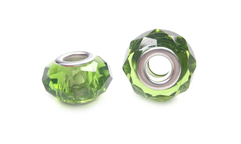 Pandora 9x14mm facetada emerald 23 x und