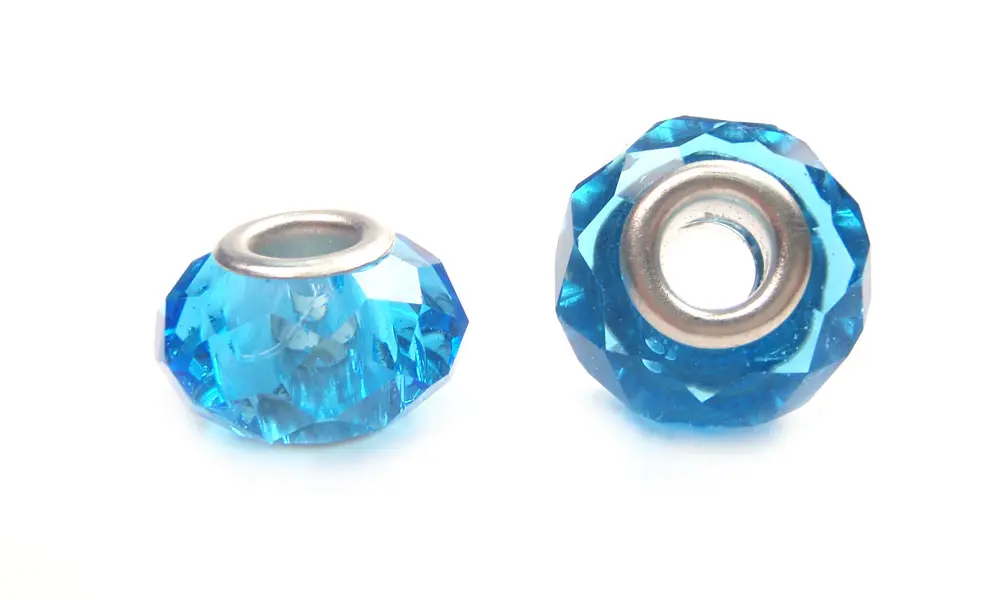 Pandora 9x14mm facetada aqua 14 x und