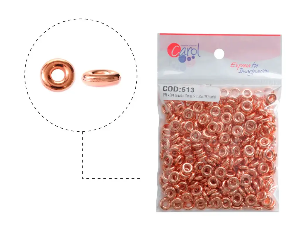 Plastimetal A004 argolla 10mm /R x 50g (282unds)