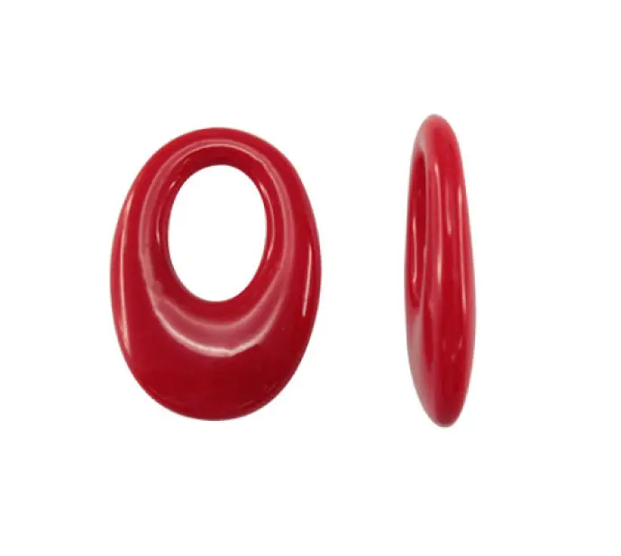 Acrilico S-1479 oval rojo 33x22mm x und