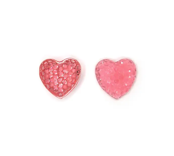 Acrilico corazon U-09 rosado 12mm x und