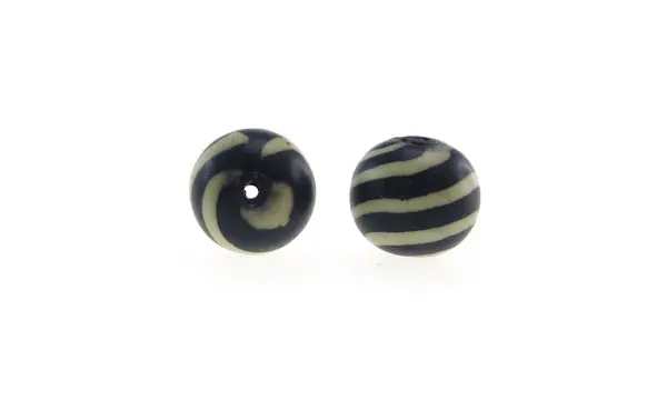 Fimo redondo 8mm 10-090 cebra negra x und