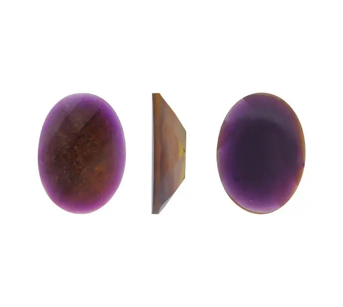 Acrilico 5005# oval 6x8mm morado O15 x und