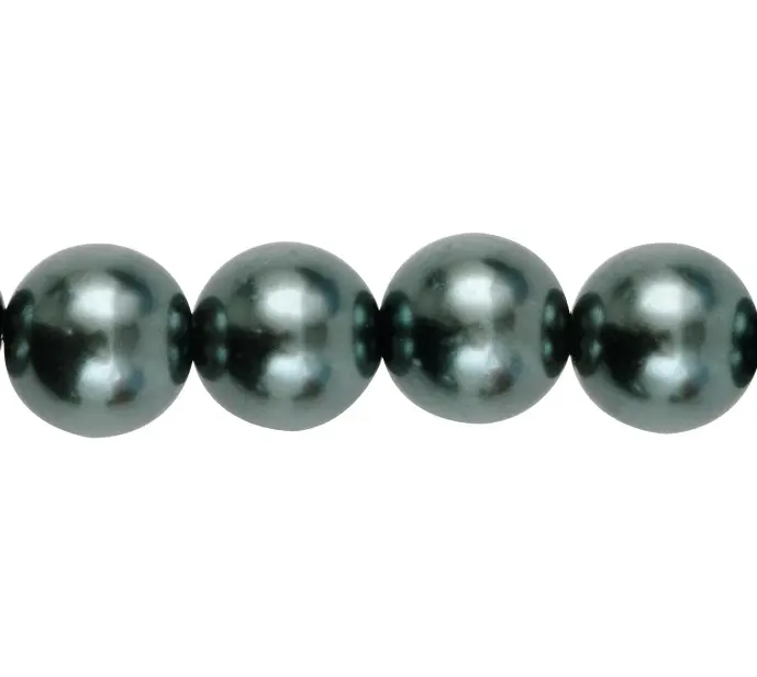 Perla sintetica redonda 12mm hematite CX-69 x 18und