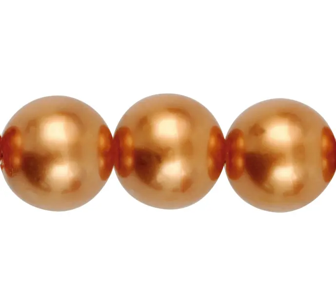 Perla sintetica redonda 14mm bronce A-71 x 15 und