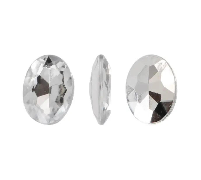 Acrilico K1022 oval con cono 6x8mm crystal 02 x und