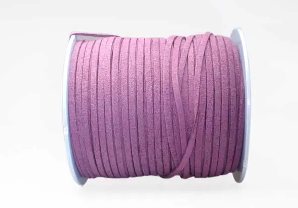 Cuero plano gamuzado 3mm 14136 Morado Rollox100 Yarda