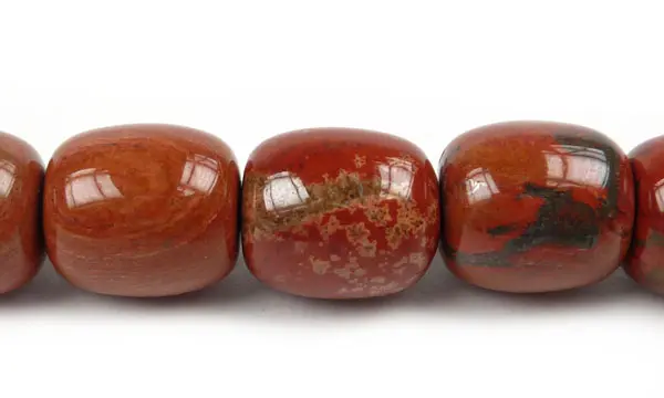 Sarta Tambor 11x11mm Red Jasper x 36 Unds