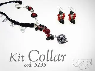 Kit collar ac y fossil rojo x und