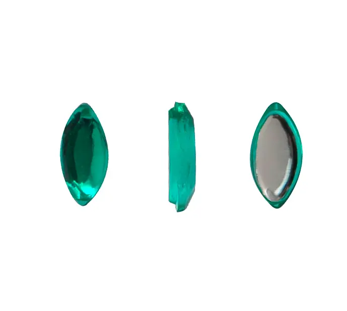 Acrilico K1016 marquesa plana 2x4mm emerald 6 x und